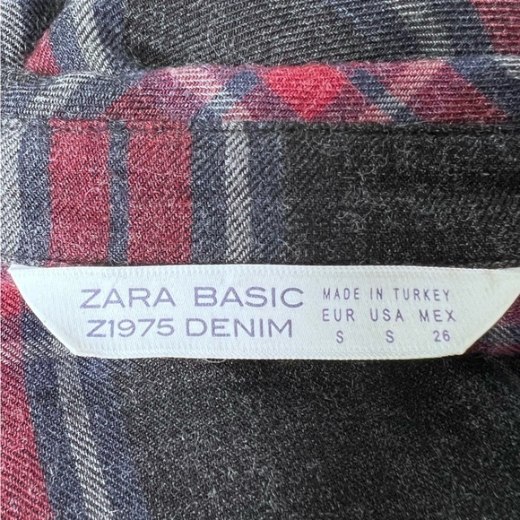Zara Plaid Mini Shirt Dress with Pockets Size Small - Picture 12 of 13